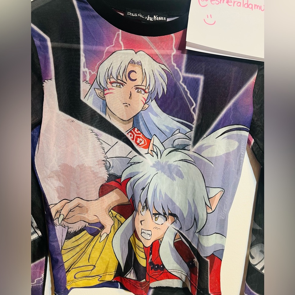 ELECTRIC BATTLE MESH TOP inuyasha anime collab with dollskill.